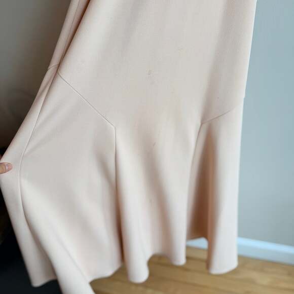 Aidan Mattox Blush Pink Halter Cutout Crepe Gown - Picture 5 of 8